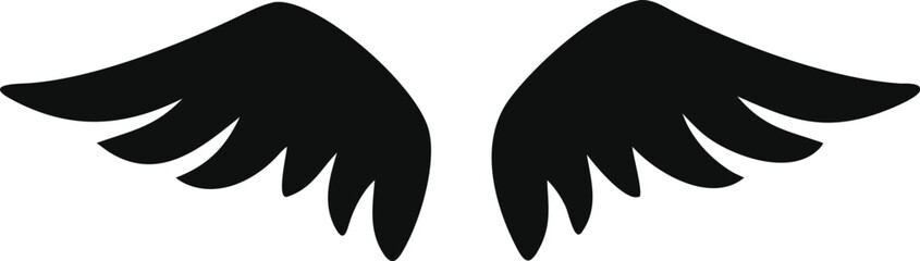 Wings icon. Wings logo. Vector illustration