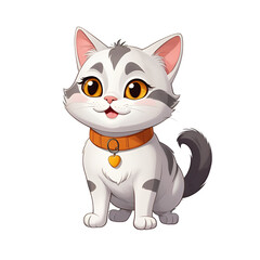 Cute cat cartoon png.