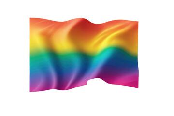 Symbol of Unity and Pride: A vibrant rainbow flag waving in the wind, an emblem of diversity, equality, and the celebration of the LGBTQ+ community.