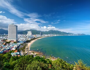 Fototapeta premium landscape of nha trang city