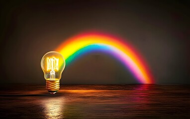 Illuminating Ideas Rainbow Light Bulb Concept
