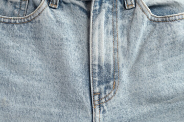 Jeans pants. front pocket of blue jeans, denim texture.