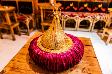Traditional coffee serving set in Erbil (Hawler), Kurdistan Region of Iraq