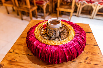 Traditional coffee serving set in Erbil (Hawler), Kurdistan Region of Iraq