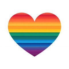Pride Heart: A vibrant heart, representing the values of pride and diversity. The heart-shaped emblem, rendered in a bold, rainbow spectrum, evokes feelings of solidarity and acceptance. 