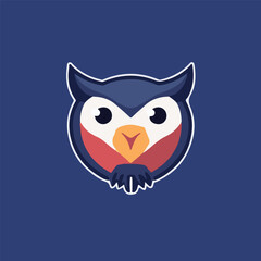 Unique single owl face design