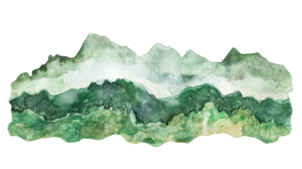 Title: Green Watercolor Paint Stain Texture Isolated on White Background