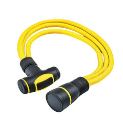 Naklejka premium Jump Rope, Close up of an athletic person's feet jumping rope outdoor, isolated on transparent background