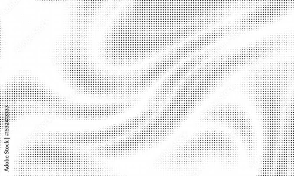 Poster monochrome gradient halftone dots background. vector illustration. big wave