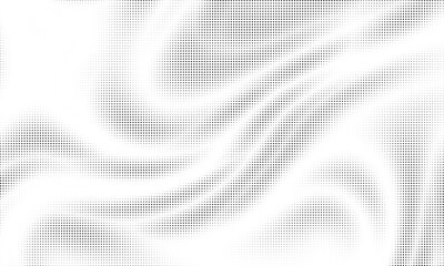 Fototapeta premium Monochrome gradient halftone dots background. Vector illustration. Big wave