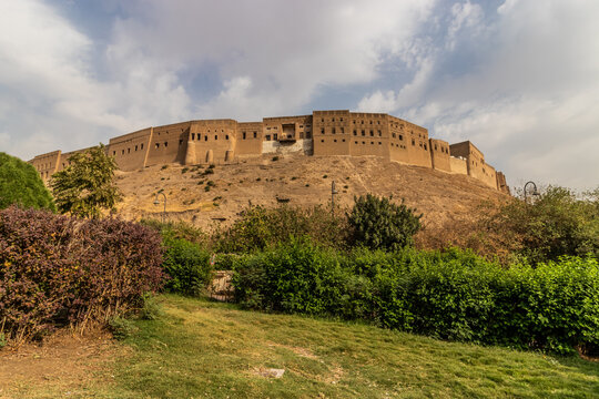 Walls of Erbil citadel in Erbil (Hawler), Kurdistan Region of Iraq