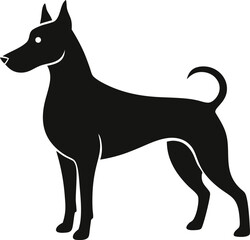 Dog Silhouette Vector Illustration 