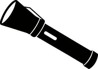 Flashlight Silhouette Vector Illustration 