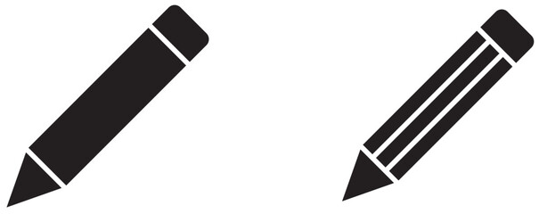 Black PENCIL icon vector. 