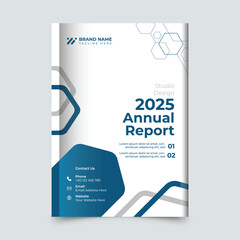  Business Modern annual report cover template flyer design