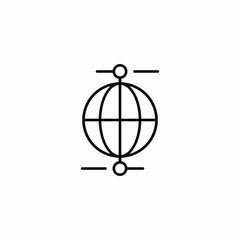 spinning globe icon sign vector