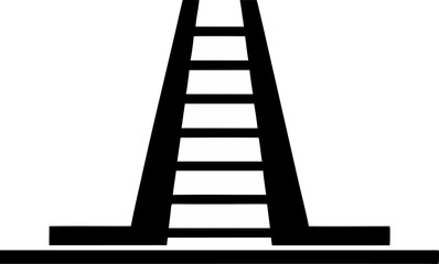 Ladder Silhouette Vector Illustration 