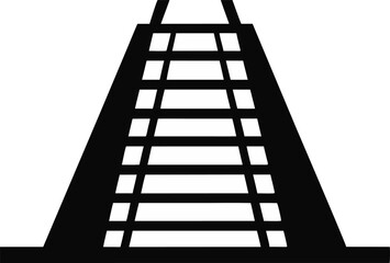 Ladder Silhouette Vector Illustration 
