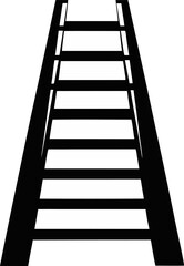 Ladder Silhouette Vector Illustration 