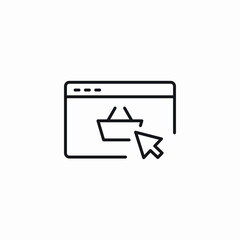 web online shopping icon sign vector