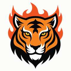 Tiger and lion head mascot vector illustration, a powerful wild animal design