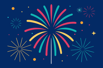 Naklejka premium Vibrant Fireworks Display A Celebration of Light and Color