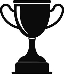 Trophy Cup Silhouette Vector Illustration 
