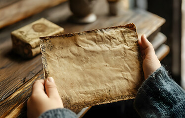 Elegant Vintage Letter Aged Parchment Paper