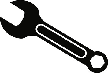 Wrench Silhouette Vector Illustration 
