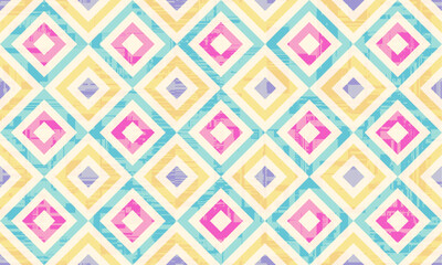 Seamless pattern geometric. Delicate colors beautiful ornament. Geometric fashion fabric print. Seamless vector pattern.
