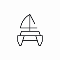 catamaran boat icon sign vector
