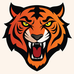 Wild animal head vector illustrations featuring lion, tiger, and other feline mascots perfect for tattoo art or cartoon designs