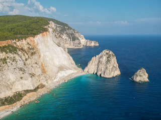 Mizithres Rocks, Zakynthos – Aerial View of Iconic Limestone Peaks in the Ionian Sea