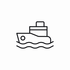 large boat icon sign vector