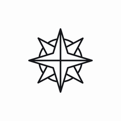 marine compass icon sign vector