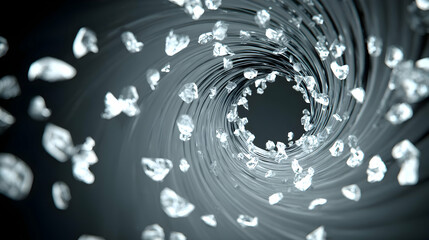 of light and crystal shards stretching into an endless glowing horizon