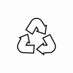 Obraz premium recycle material icon sign vector