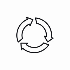repeat recycle loop icon sign vector