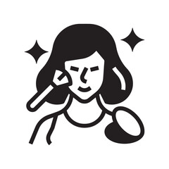 Make-Up Icon – Beauty Cosmetic Tools and Face Care Vector Symbol