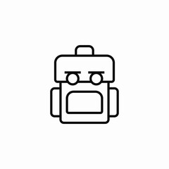 back pack icon sign vector