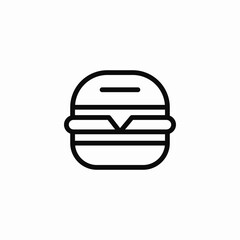 hamburger meal icon sign vector