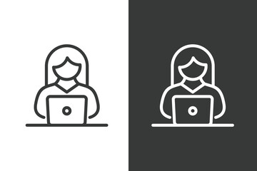 Online Tutor and Virtual Teaching Icon, Web Conference and E-Learning Illustration, logo design, virtual teaching icon, remote education, online instructor