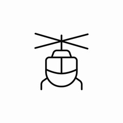 helicopter aircraft icon sign vector