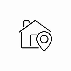 house location icon sign vector