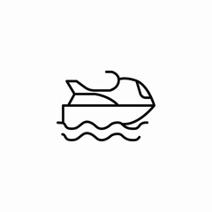 jet ski icon sign vector