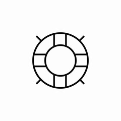 life buoy guard icon sign vector