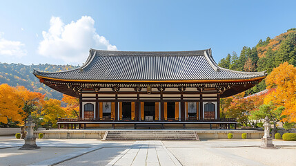 Daigo-ji temple with colorful maple trees in autumn, Kyoto, Japan