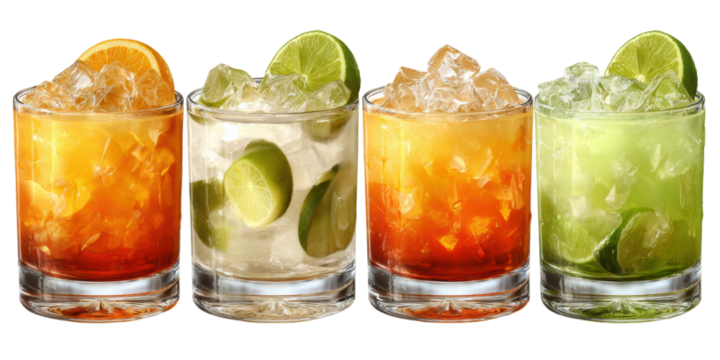 Cocktail Set with Clipping Paths HighQuality FrontFacing View