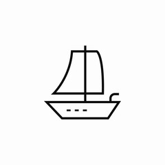 sea sail boat icon sign vector