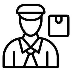 Vector Design Delivery Man Icon Style